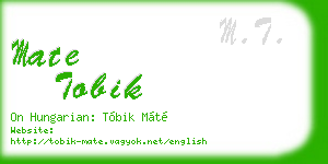 mate tobik business card