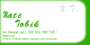 mate tobik business card